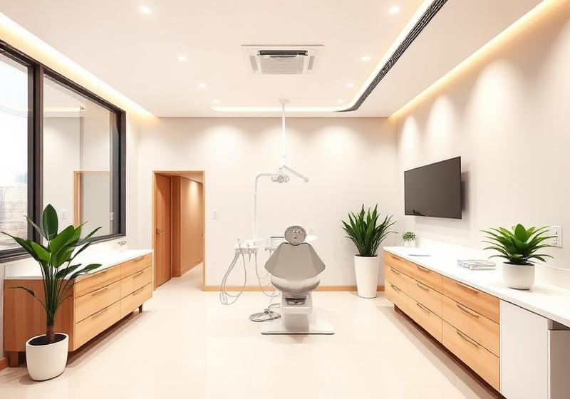 The modern interior of Dr Neemz Dentistry in Salem